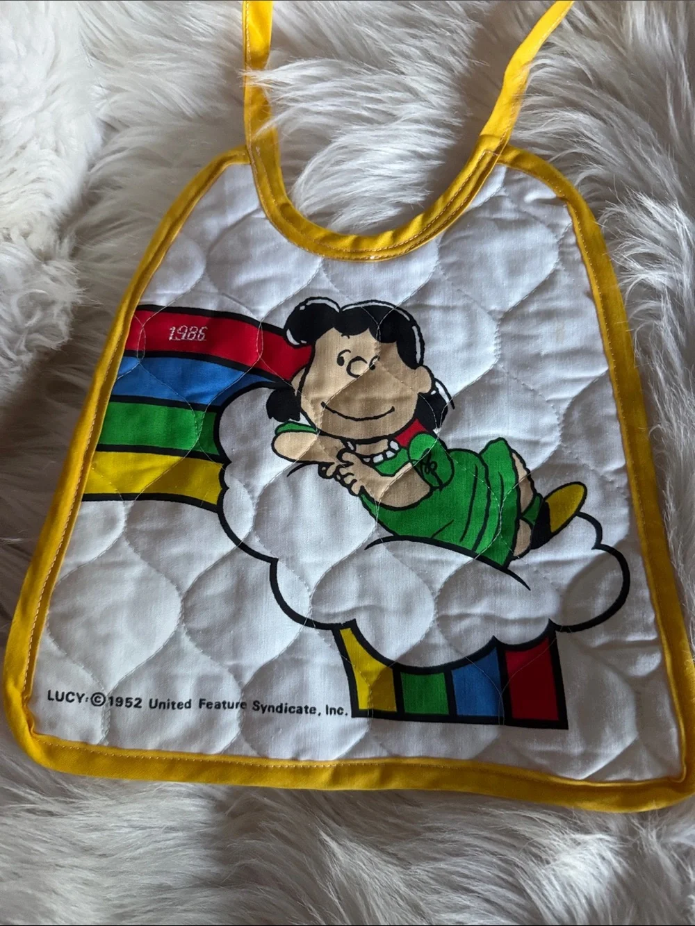 PEANUTS VINTAGE BIBS SET OF 2 Snoopy & Lucy